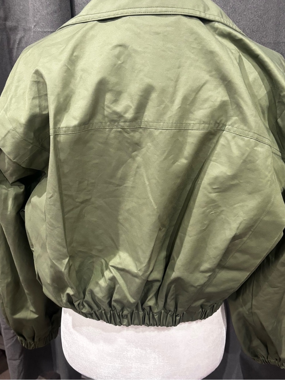NWOT Free People Women’s Looking Glass Trench Coat in Loden Green Small Utility - Picture 7 of 11